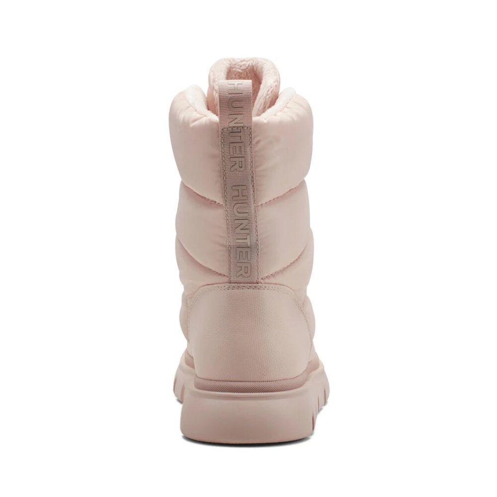 Hunter Women's Moon Lug Sole Insulated Waterproof Snow Booties in Light Natural - Picture 8 of 10